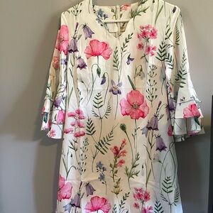 SHEIN Multicolor Floral Long Sleeve Dress